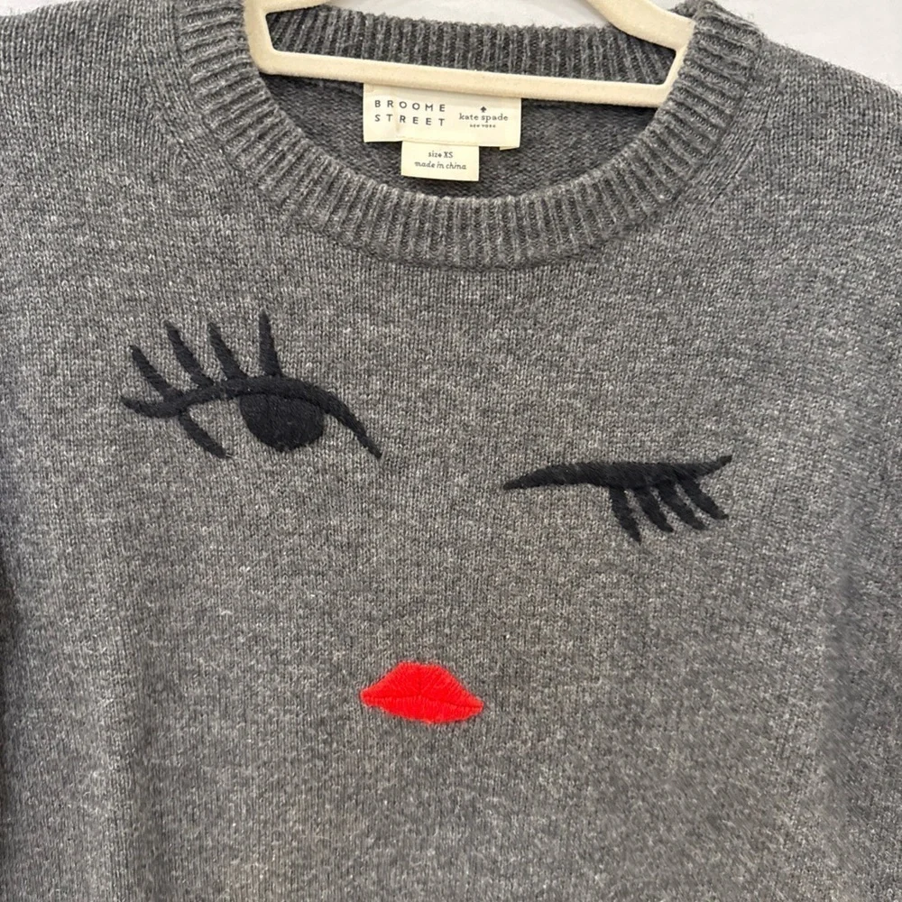 Kate Spade Broome Street Winking Eye Sweater XS